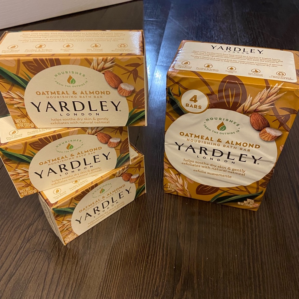 Yardley London Oatmeal & Almond Bath Soap Bar 4.25 oz Each Pack of 7